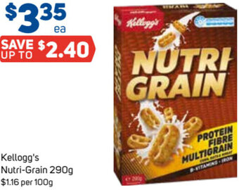 Foodland Kellogg's Nutri-Grain 290g offer