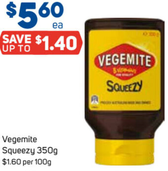 Foodland Vegemite Squeezy 350g offer