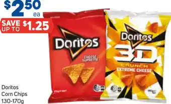 Foodland Doritos Corn Chips 130-170g offer