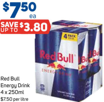 Foodland Red Bull Energy Drink 4 x 250ml offer