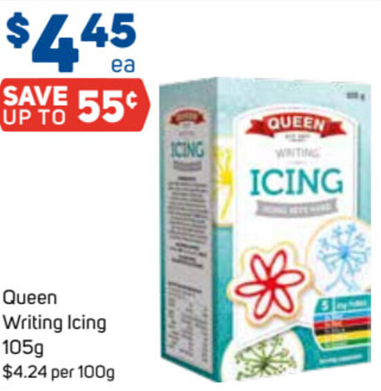 Queen Writing Icing 105g offer at Foodland