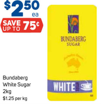 Foodland Bundaberg White Sugar 2kg offer