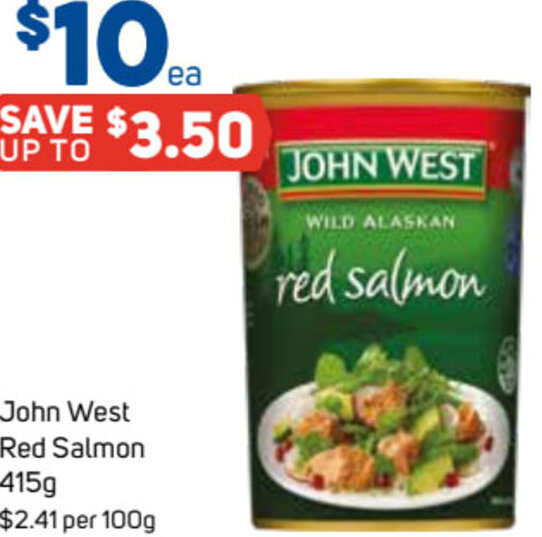 John West Red Salmon 415g offer at Foodland