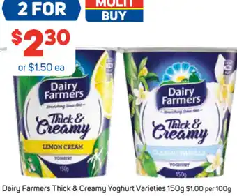Foodland Dairy Farmers Thick & Creamy Yoghurt Varieties 150g offer