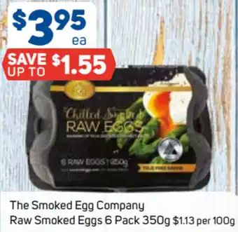 Foodland The Smoked Egg Company Raw Smoked Eggs 6 Pack 350g offer