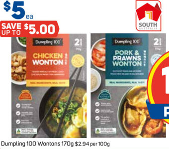 Foodland Dumpling 100 Wontons 170g offer