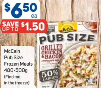 Foodland McCain Pub Size Frozen Meals 480-500g offer