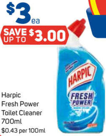 Foodland Harpic Fresh Power Toilet Cleaner 700ml offer