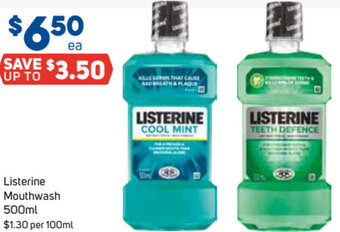 Foodland Listerine Mouthwash 500ml offer