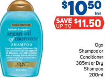 Foodland Ogx Shampoo or conditioner 385ml or Dry Shampoo 200ml offer
