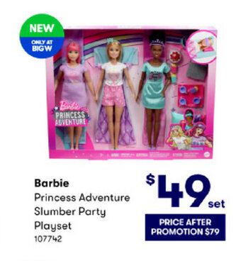 Barbie Princess Adventure Slumber Party Playset