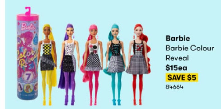 BIG W Barbie Barbie Colour Reveal offer