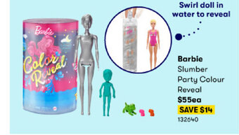 BIG W Barbie Slumber Party Colour Reveal offer