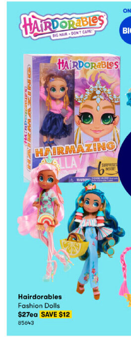 BIG W Hairdorables Fashion Dolls offer