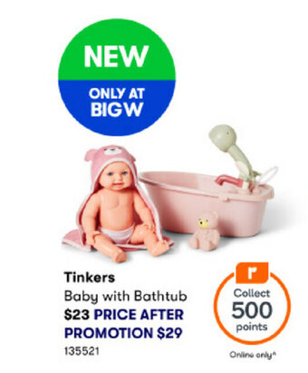 Tinkers Baby with Bathtub