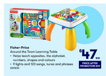 BIG W Fisher-Price Around the Town Learning Table offer