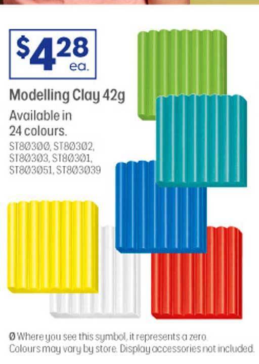 Modelling Clay 42g offer at Officeworks