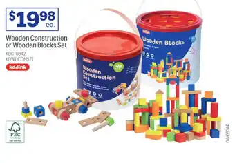 Officeworks Wooden Construction Or Wood Blocks Set offer