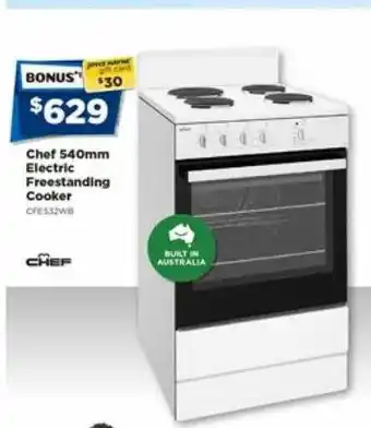 Chef 540mm Electric Freestanding Cooker
