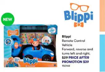 Blippi Remote Control Vehicle Forward, Reverse And Turns left and Right
