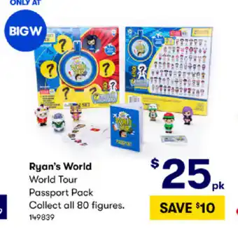 BIG W Ryan's World World Tour Passport Pack offer