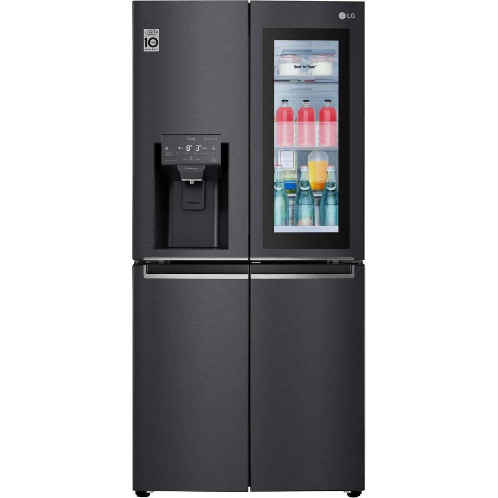 LG GFV570MBLC 508L Slim French Door Fridge with Instaview (Matte Black