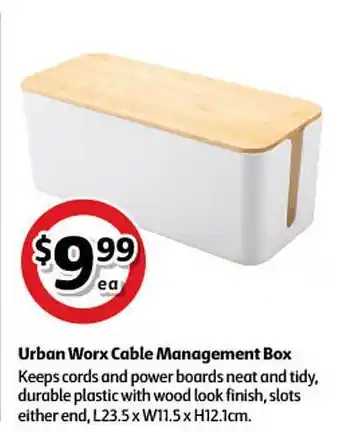 Coles Urban Worx Cable Management Box offer