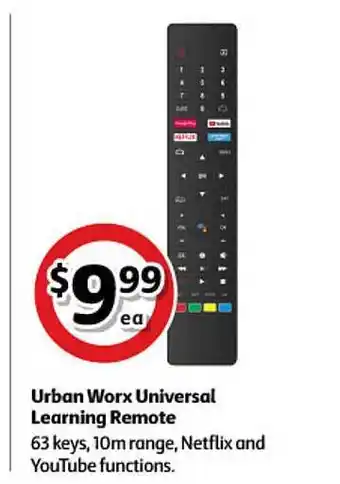 Coles Urban Worx Universal Learning Remote offer