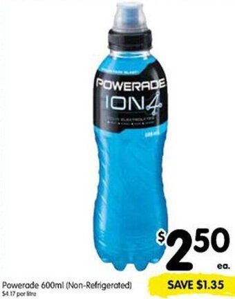 Spar Powerade 600ml (Non-Refrigerated) offer
