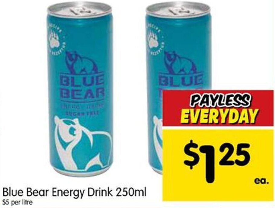 Blue Bear Energy Drink 250ml offer at Spar