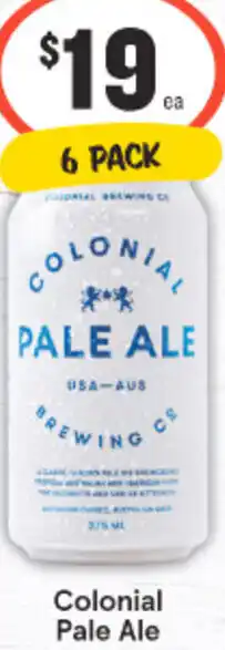 IGA Liquor Colonial Pale Ale 6 Pack offer