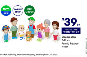 BIG W Cocomelon 8-pack Family Figures offer