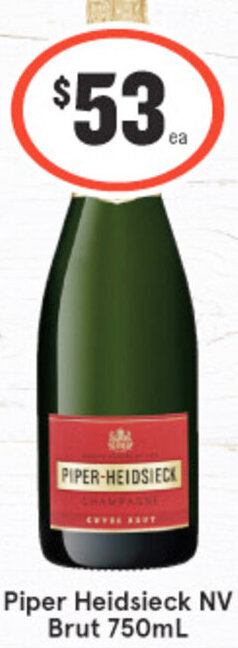 IGA Liquor Piper Heidsieck NV Brut 750ml offer