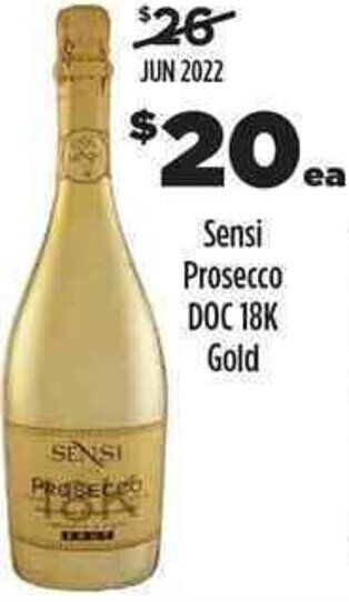 Liquorland Sensi Prosecco DOC 18K Gold offer