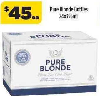 Liquorland Pure Blonde Bottles 24x355ml offer
