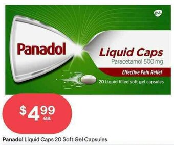 Discount Drug Stores Panadol Liquid Caps 20 Soft Gel Capsules offer