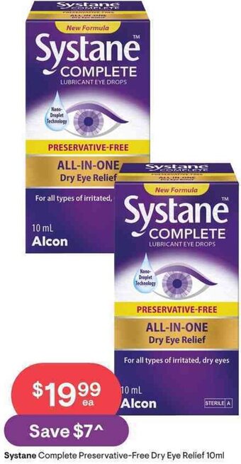Discount Drug Stores Systane Complete Preservative-Free Dry Eye Relief 10ml offer