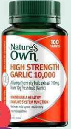 Discount Drug Stores Nature's Own High Strength Garlic 10,000 100 Tablets offer
