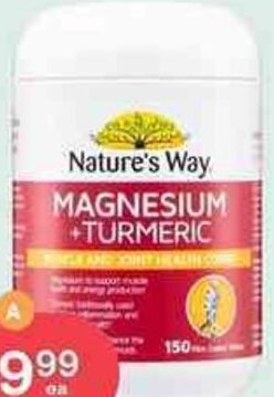 Discount Drug Stores Nature's Way Magnesium + Turmeric 150 Tablets offer