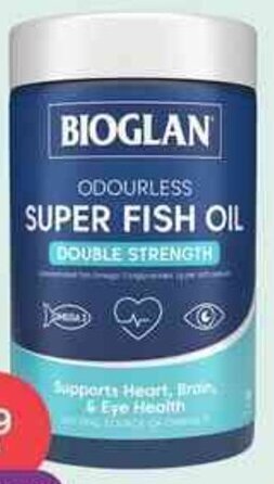 Discount Drug Stores Bioglan Odourless Super Fish Oil Double Strength 200 Capsules offer