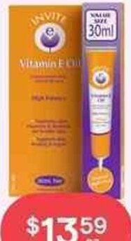 Discount Drug Stores Invite E Vitamin E Oil 30ml offer