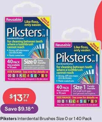 Discount Drug Stores Piksters Interdental Brushes Size 0 or 140 Pack offer
