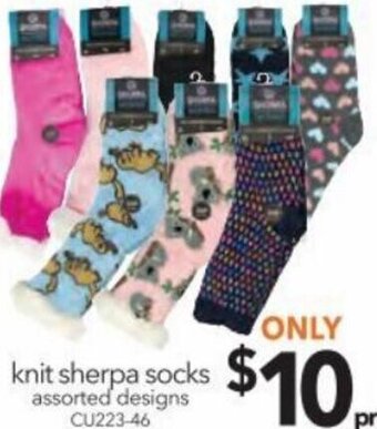 Cheap as Chips Knit Sherpa Socks offer