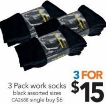 Cheap as Chips 3 Pack Work Socks offer