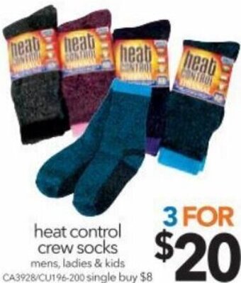 Cheap as Chips Heat Control Crew Socks offer