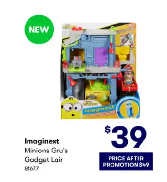 BIG W Imaginext Minions Gru's Gadget Lair offer