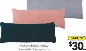 Cheap as Chips Sherpa Body Pillow offer