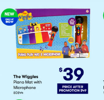 BIG W The Wiggles Piano Mat with Microphone offer