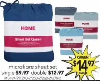 Cheap as Chips Microfiber Sheet Set Queen offer