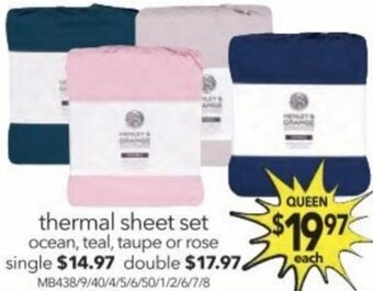 Cheap as Chips Thermal Sheet Set Queen offer